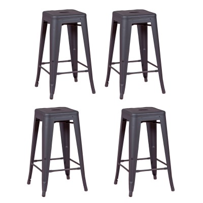 PACK 4 BISTRO STOOLS 66CM