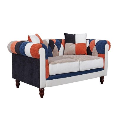 Sofa Chesterfield Patchwork 2-Sitzer