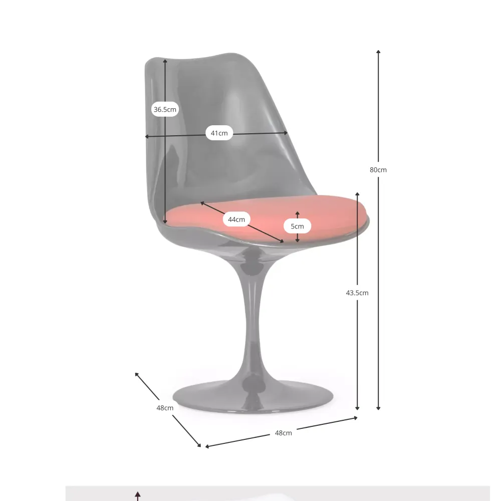 Réplique Chaise Tulip tout noir - Chaises Design - Meublesconcept
