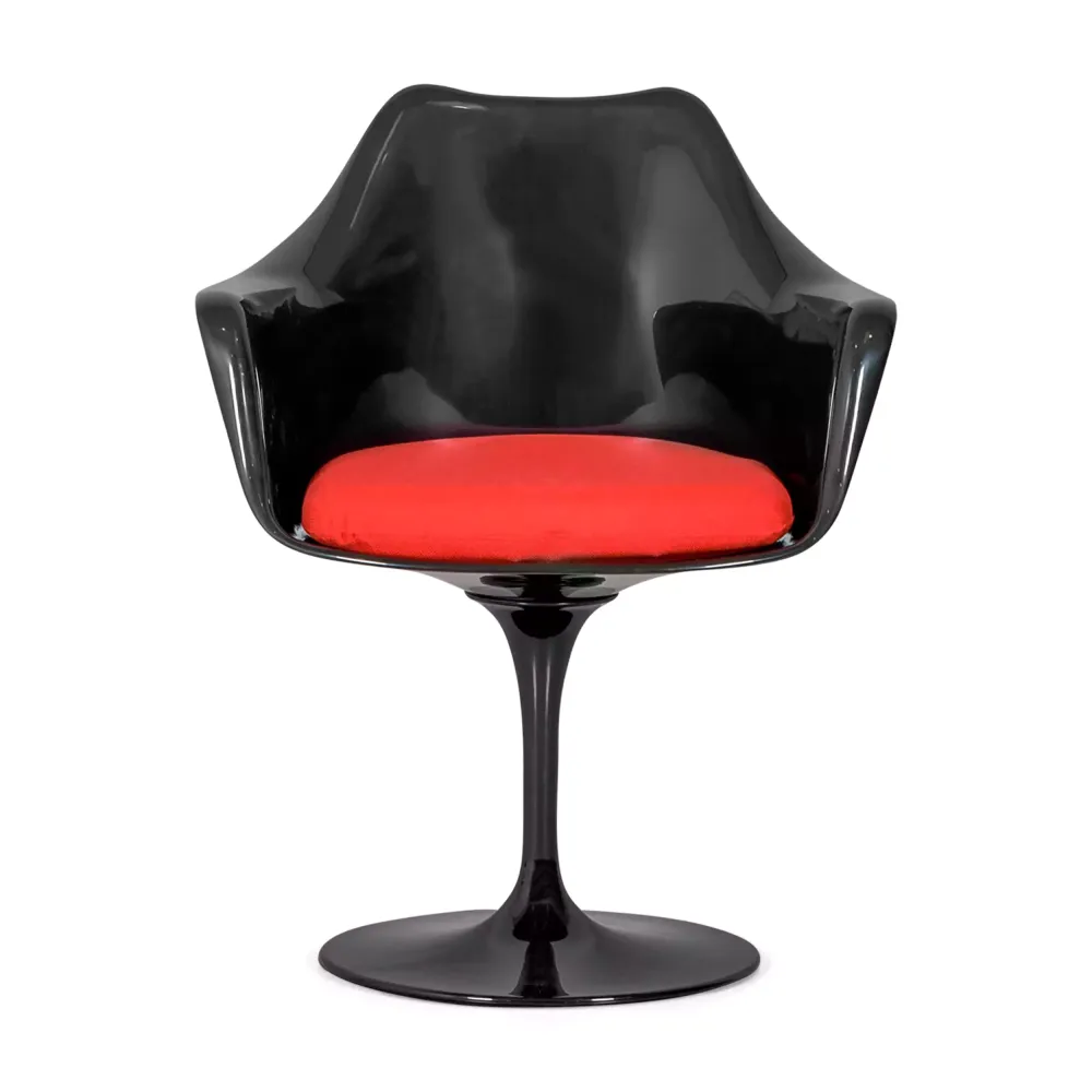 Réplique chaise Tulip Arms laqué noir - Chaise Design - Meubles Concept