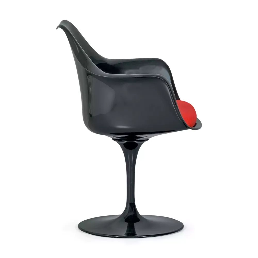 Réplique chaise Tulip Arms laqué noir - Chaise Design - Meubles Concept