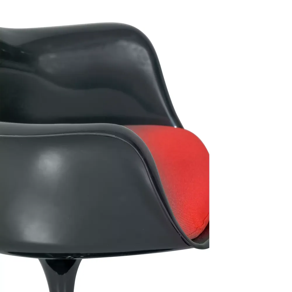 Réplique chaise Tulip Arms laqué noir - Chaise Design - Meubles Concept