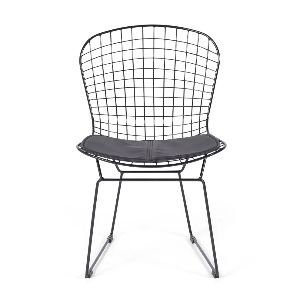 Inspiration chaise Bertoia en Acier Noir - Chaise Industrielle Design