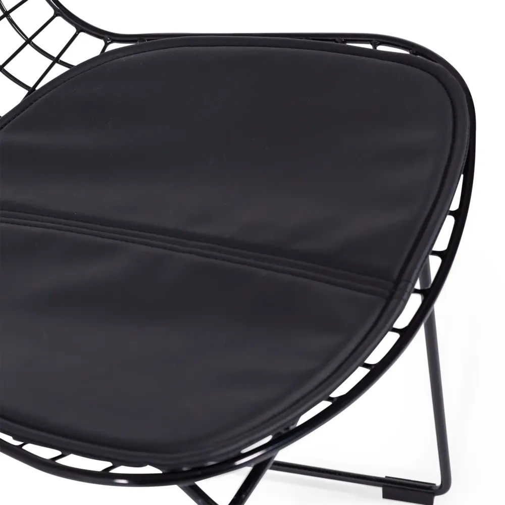 Inspiration chaise Bertoia en Acier Noir - Chaise Industrielle Design