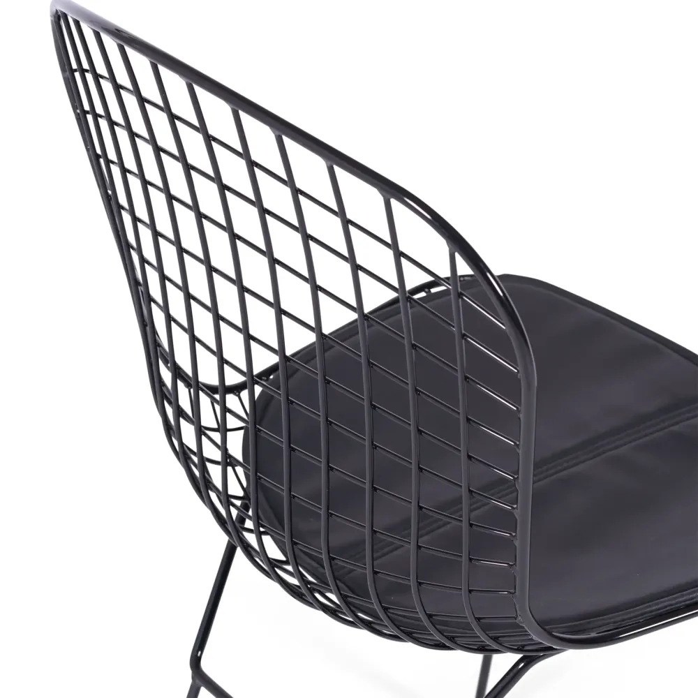 Inspiration chaise Bertoia en Acier Noir - Chaise Industrielle Design