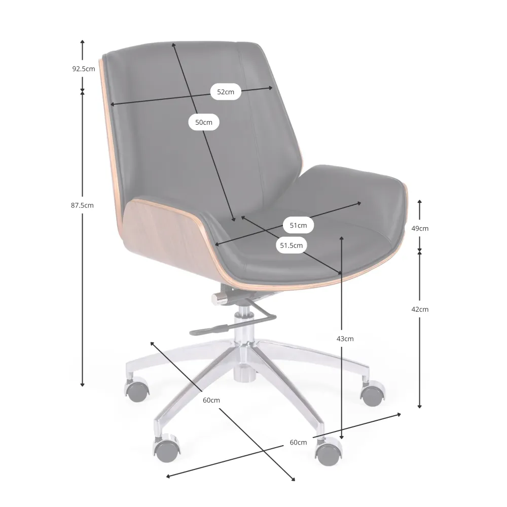 Chaise de bureau Nordique - Chaises de bureau en cuir - Meubles Concept