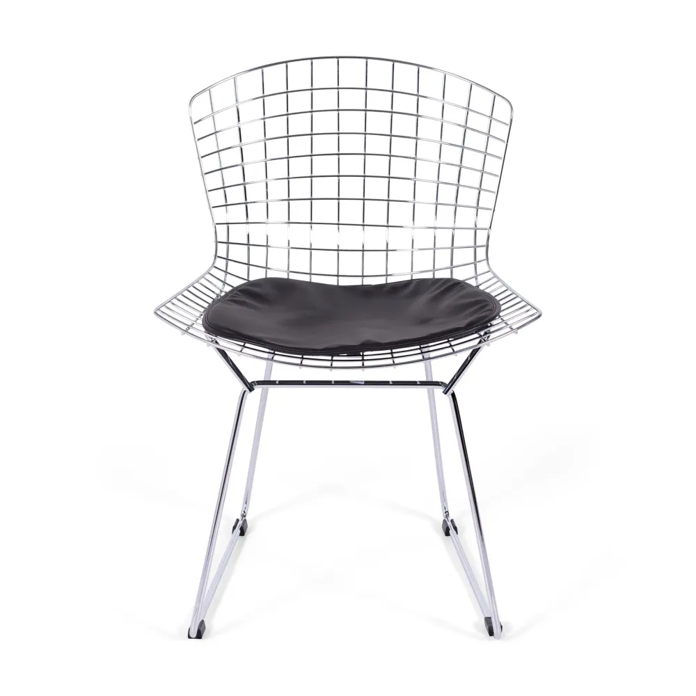 Réplique de la chaise Bertoia "High Quality" en acier chromé du célèbre designer Hans J. Wegner