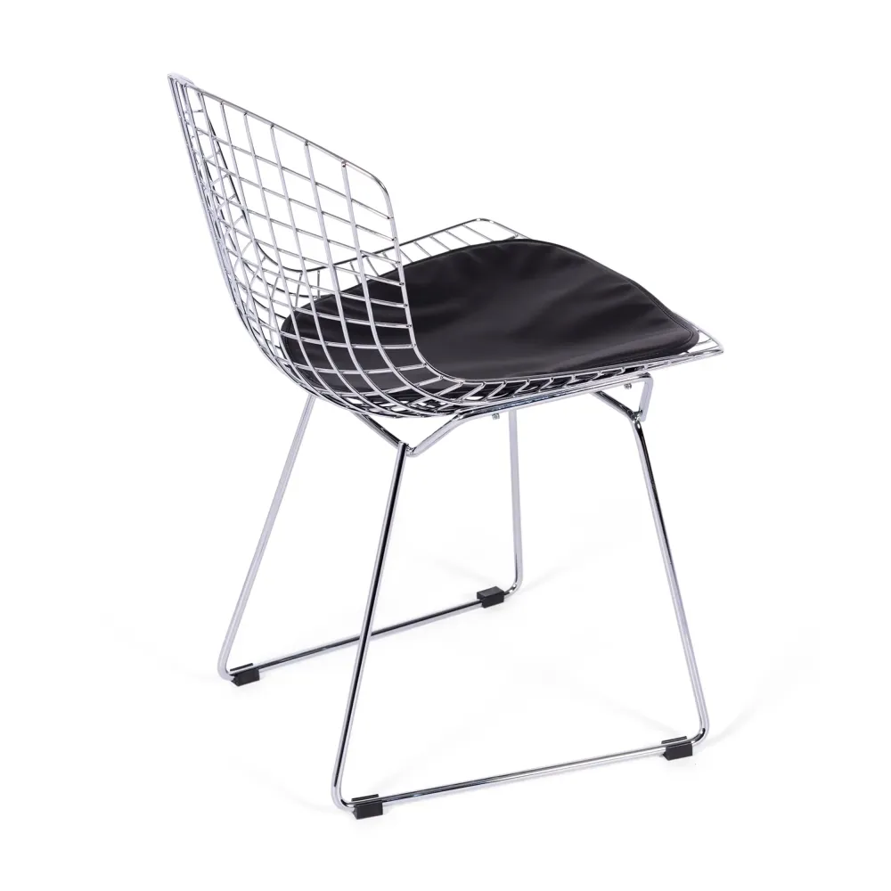 Réplique de la chaise Bertoia "High Quality" en acier chromé du célèbre designer Hans J. Wegner