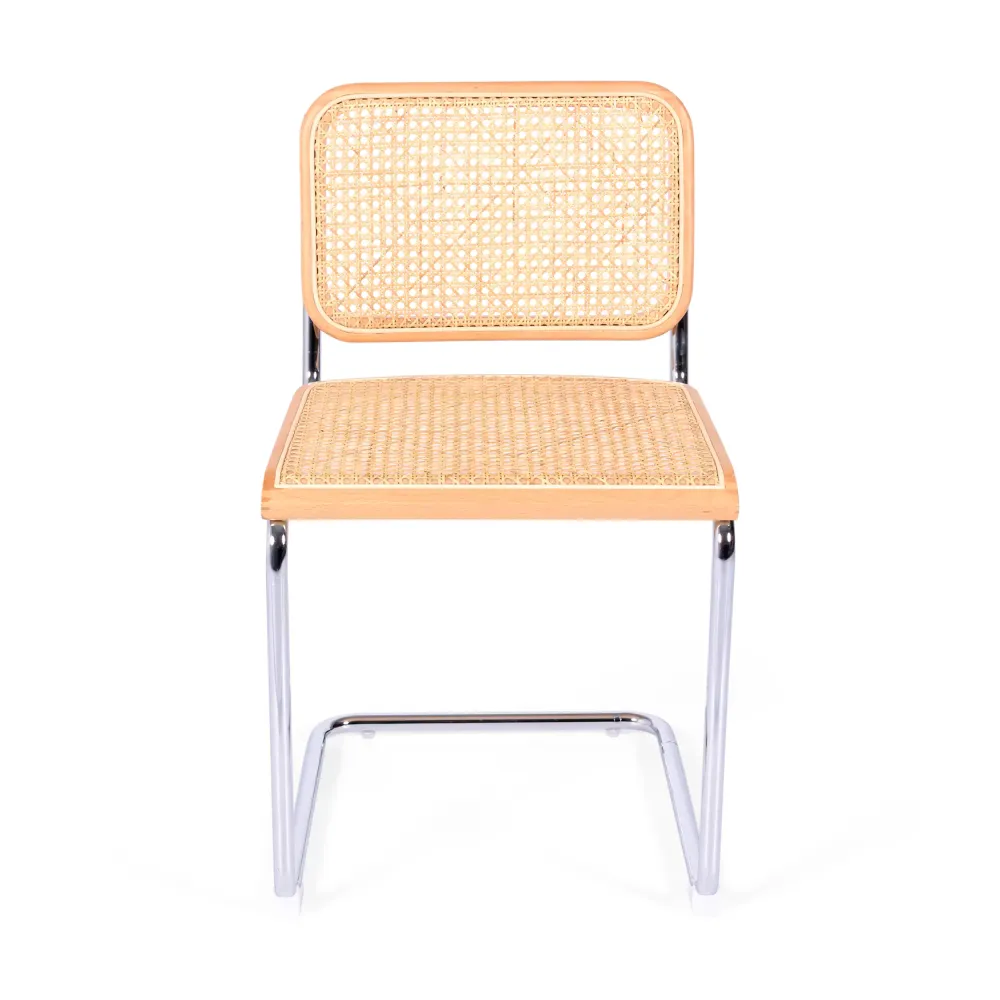 Réplique de la chaise en hêtre Cesca de Marcel Breuer. Version économique