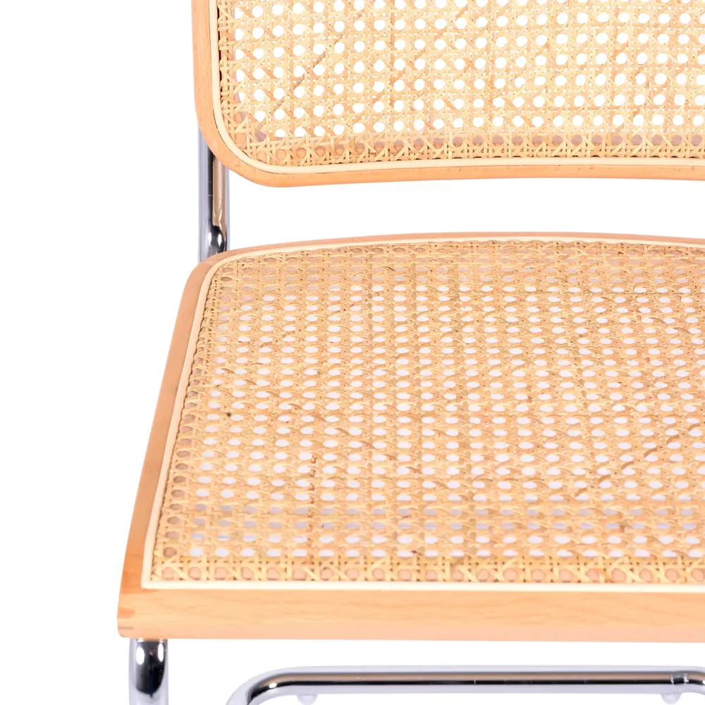 Réplique de la chaise en hêtre Cesca de Marcel Breuer. Version économique
