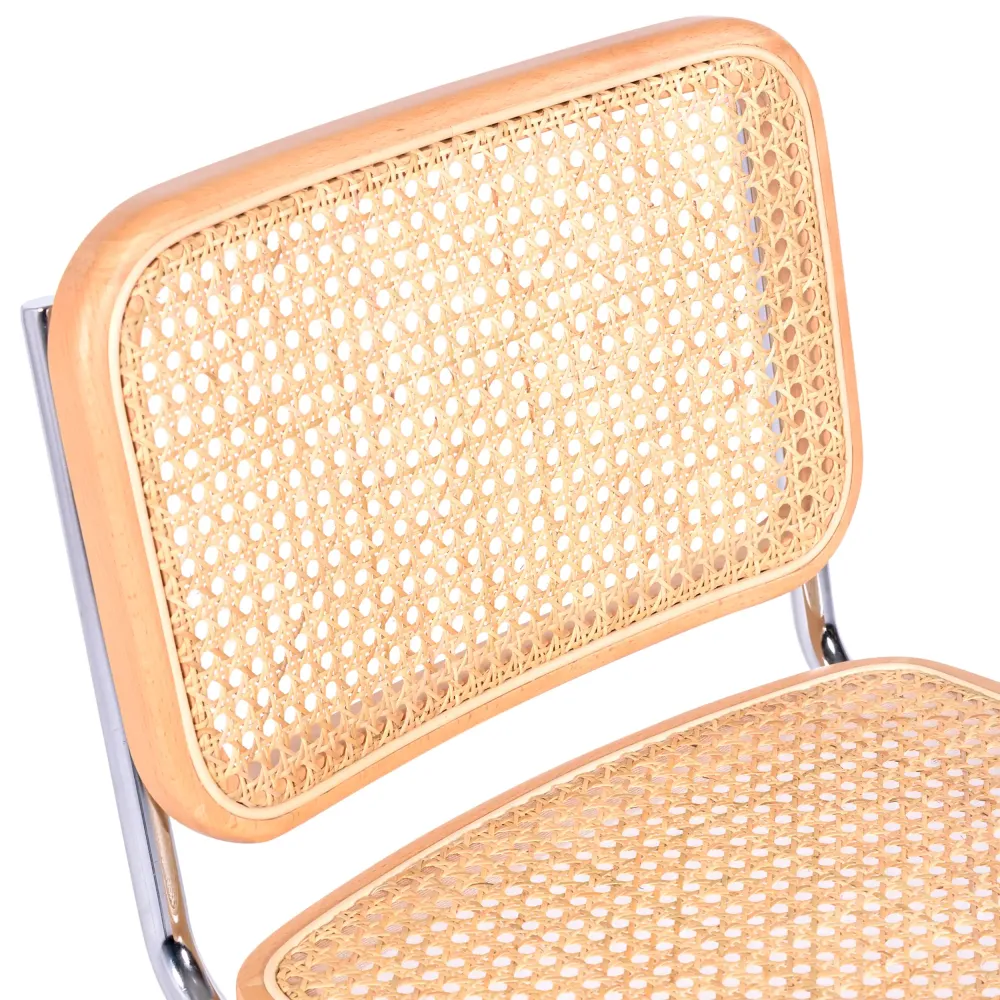 Réplique de la chaise en hêtre Cesca de Marcel Breuer. Version économique