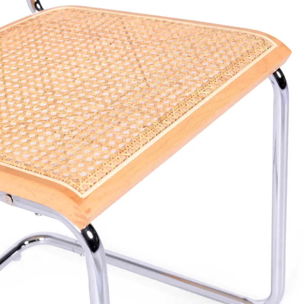 Réplique de la chaise en hêtre Cesca de Marcel Breuer. Version économique