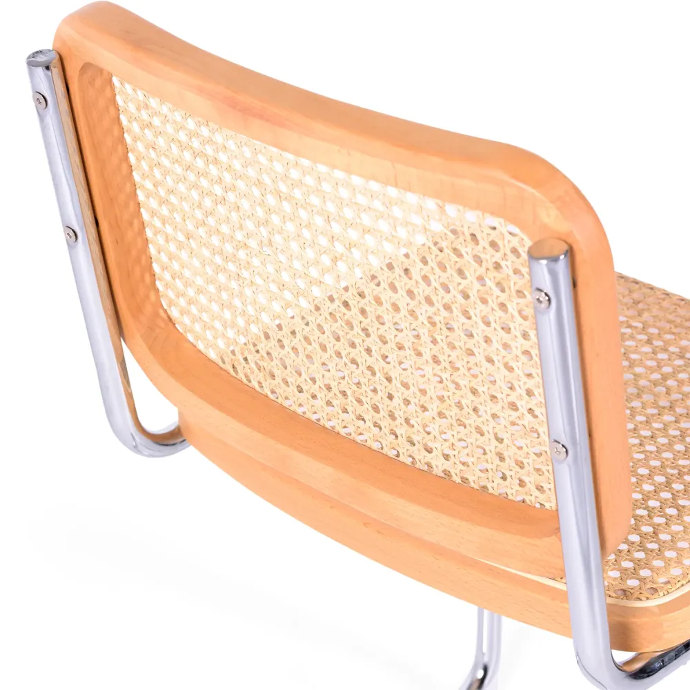 Réplique de la chaise en hêtre Cesca de Marcel Breuer. Version économique
