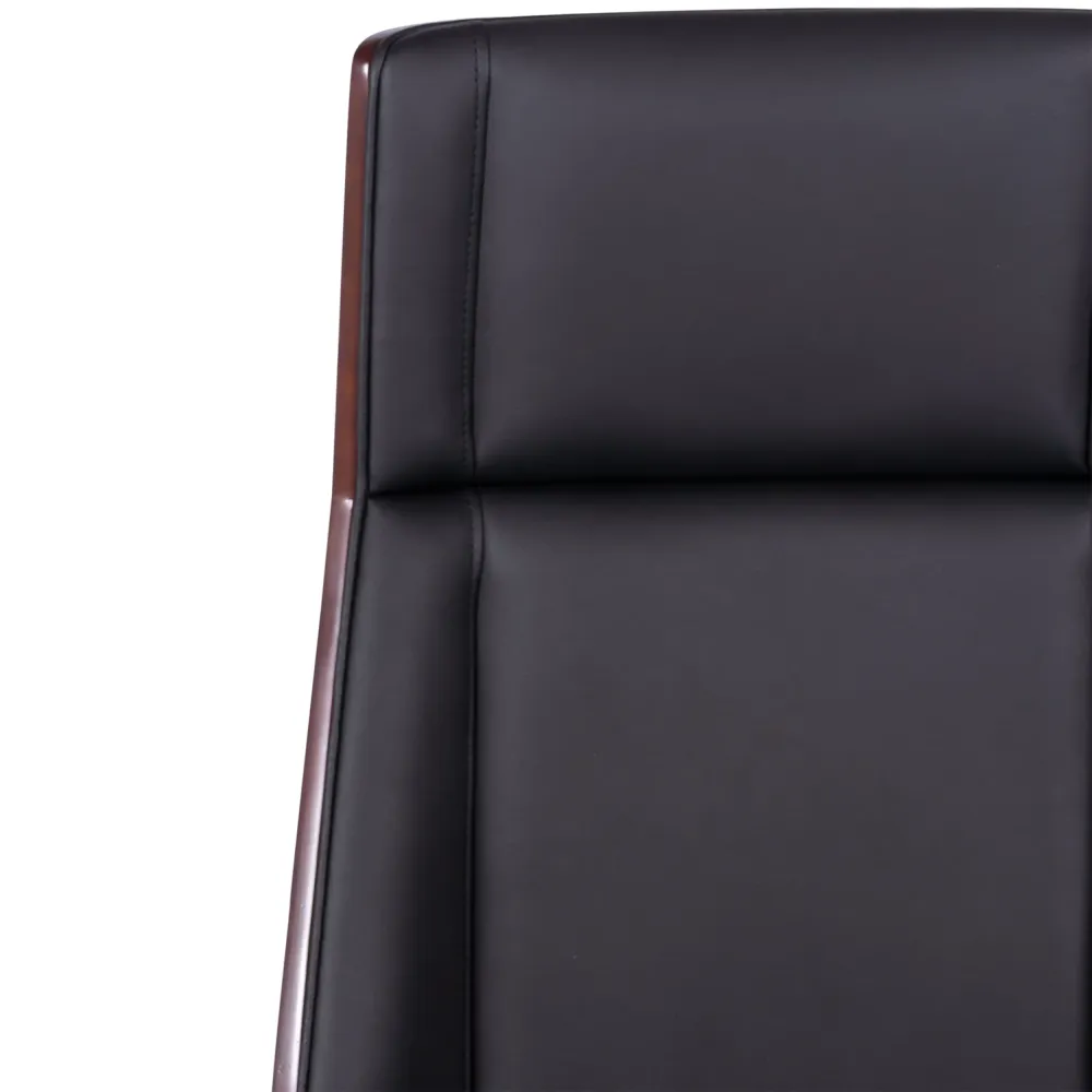 Chaise de bureau Nordic Highback en noyer et similicuir-Meubles Concept