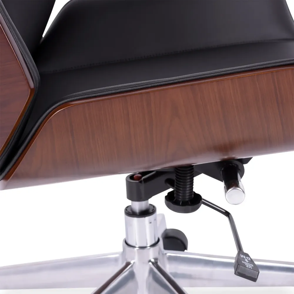 Chaise de bureau Nordic Highback en noyer et similicuir-Meubles Concept