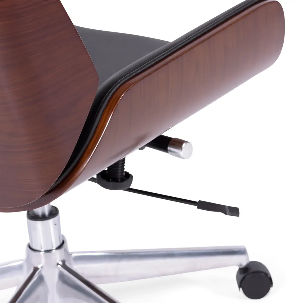Chaise de bureau Nordic Highback en noyer et similicuir-Meubles Concept