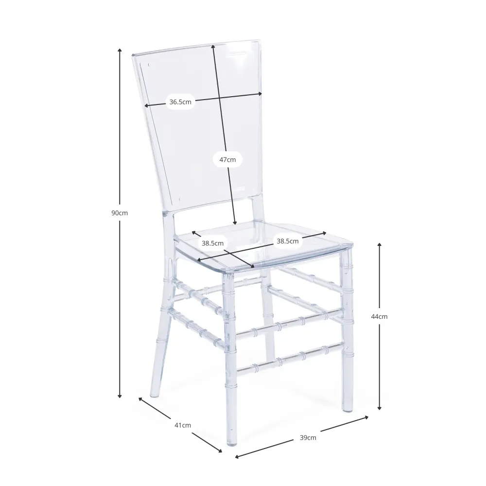 Chaises Transparentes Felipe Ghost - Chaises en plastique - meubles Concept