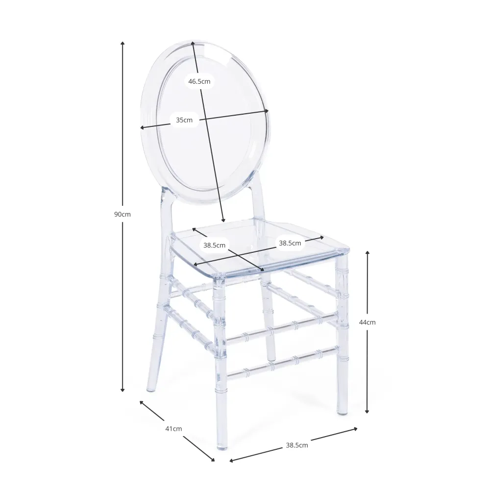 Chaises Transparentes Isabelle Ghost - Chaises en plastique - Meubles Concept