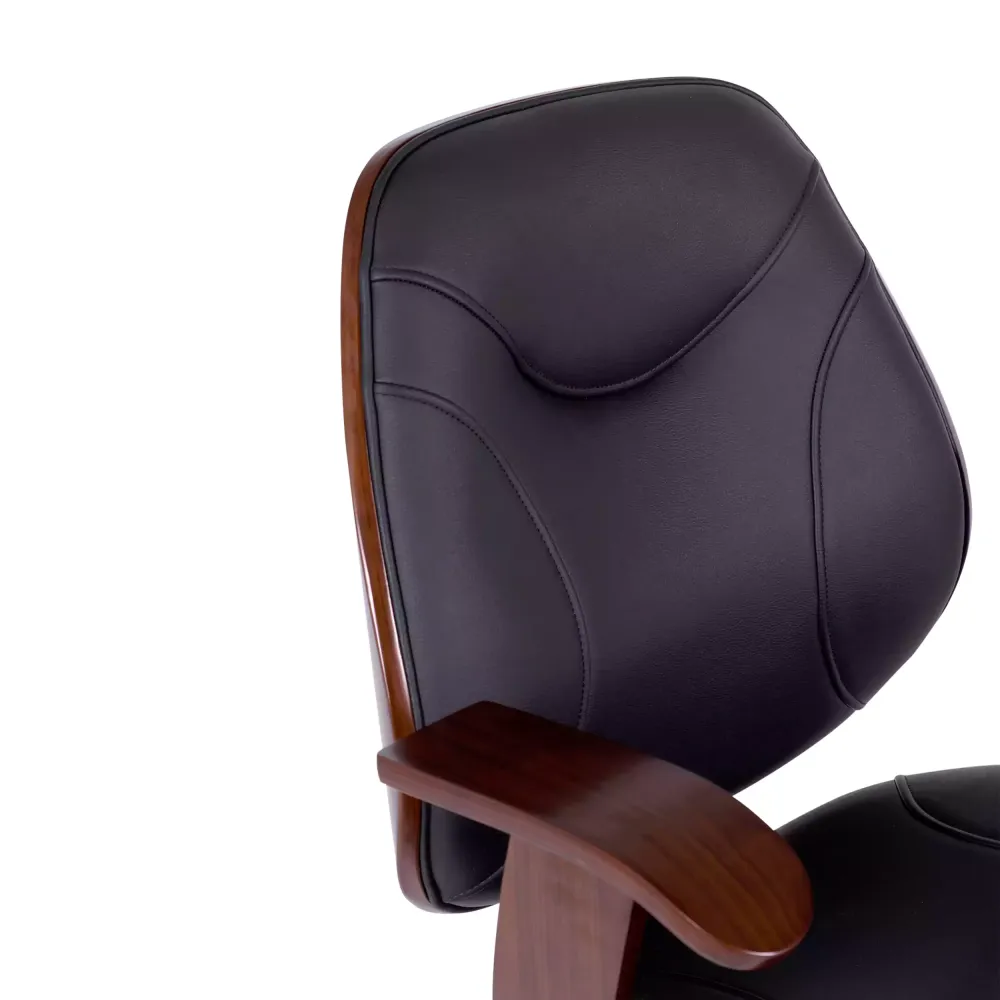 Chaise de bureau Cambridge en bois-Chaises en similicuir-Meubles concept