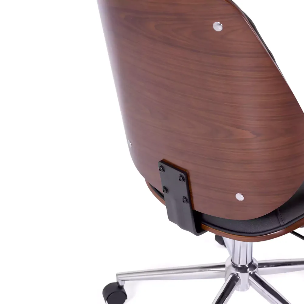 Chaise de bureau Cambridge en bois-Chaises en similicuir-Meubles concept
