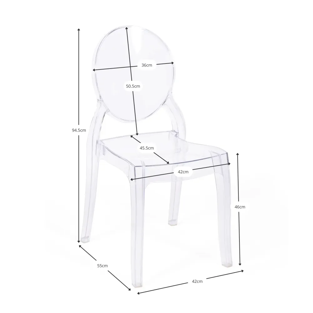 Chaise Louisiane transparente pour l'hôtellerie moderne 🪑 - Meubles Concept