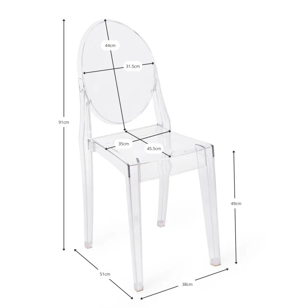 Réplique de la chaise Victoria Ghost de Phillipe Starck