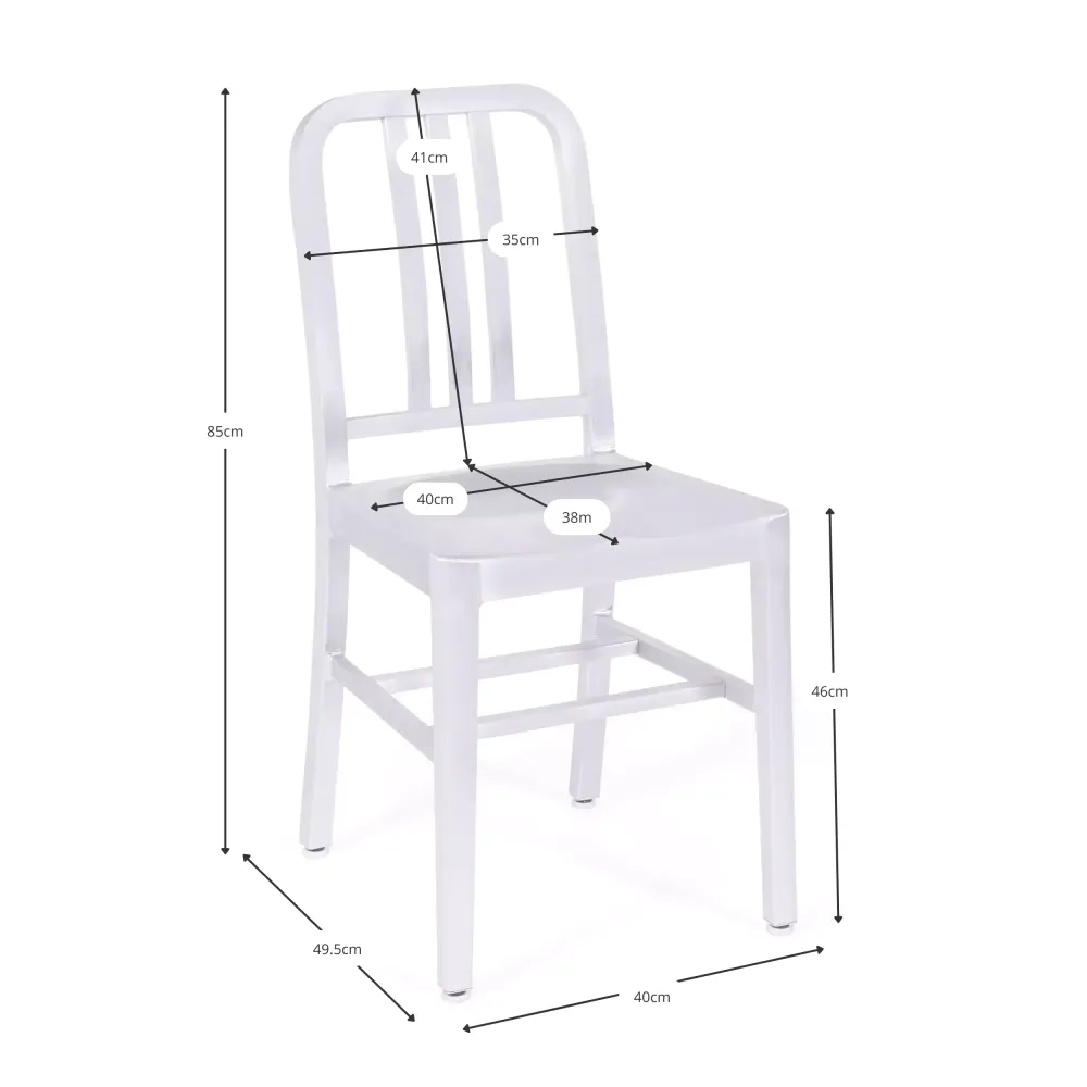 Réplique de chaise de la marine et de l'armée