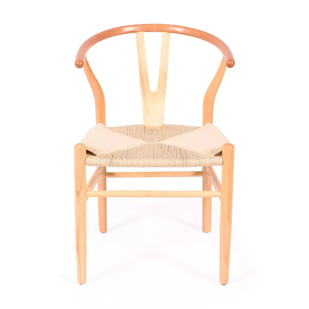 Réplique bon marché de la chaise Wishbone CH24 de Hans J. Wegner en bois de hêtre