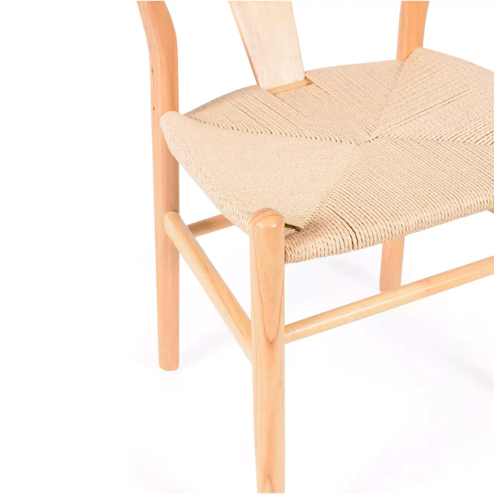 Réplique bon marché de la chaise Wishbone CH24 de Hans J. Wegner en bois de hêtre