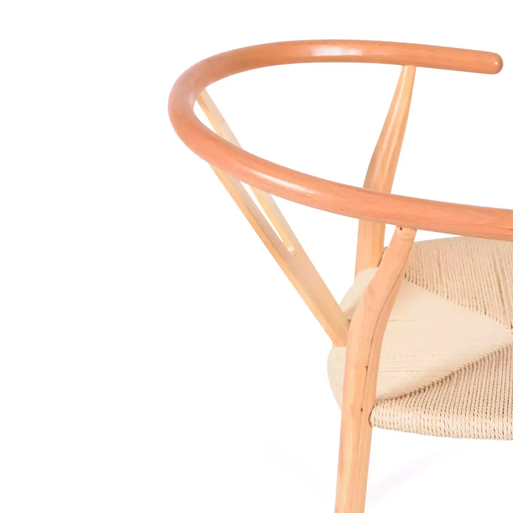 Réplique bon marché de la chaise Wishbone CH24 de Hans J. Wegner en bois de hêtre