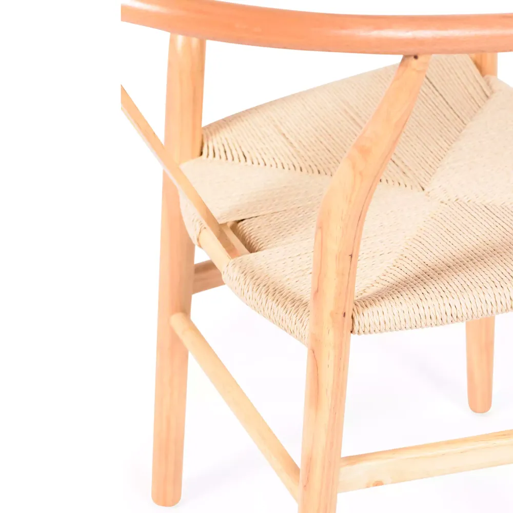 Réplique bon marché de la chaise Wishbone CH24 de Hans J. Wegner en bois de hêtre