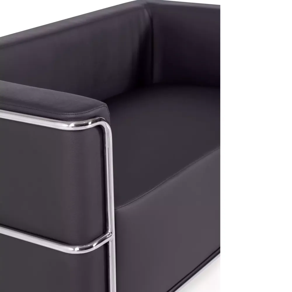 Canapé 2 places Torino en éco-cuir et acier chromé 🛋️ - Meubles Concept