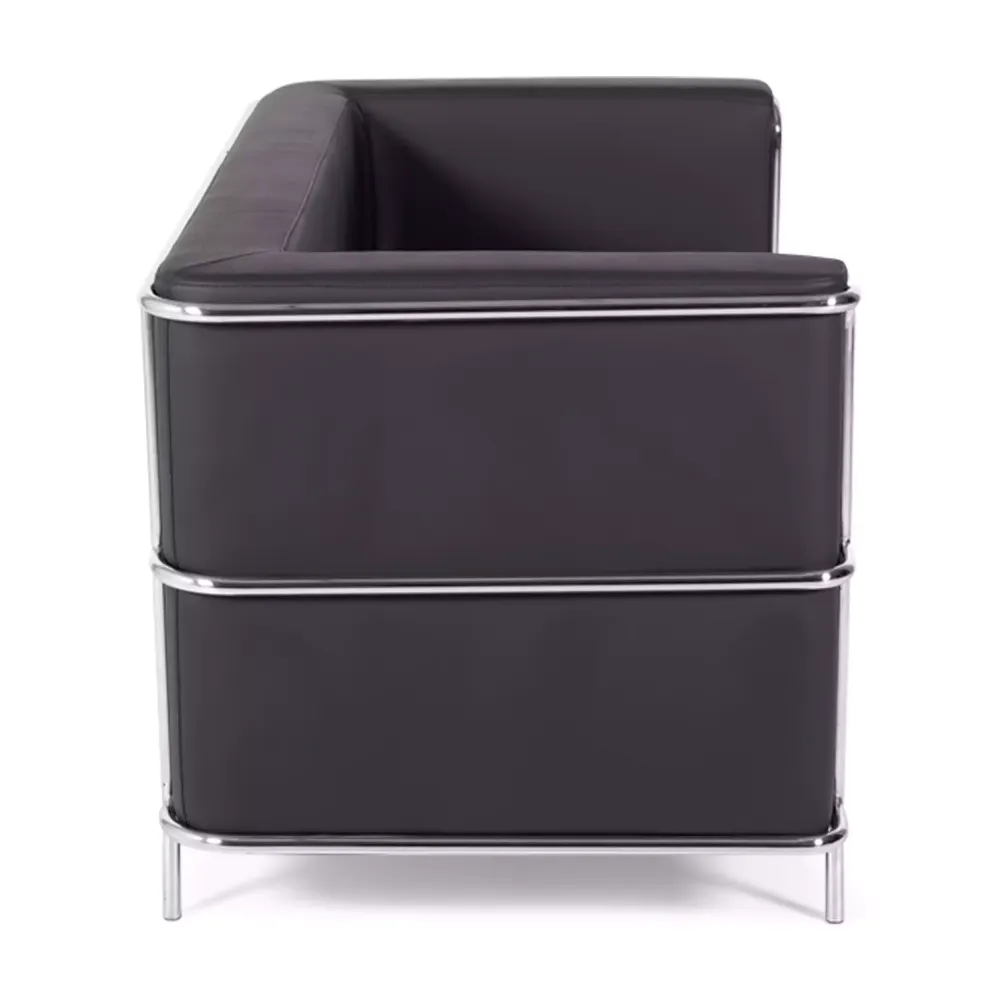 Canapé 2 places Torino en éco-cuir et acier chromé 🛋️ - Meubles Concept