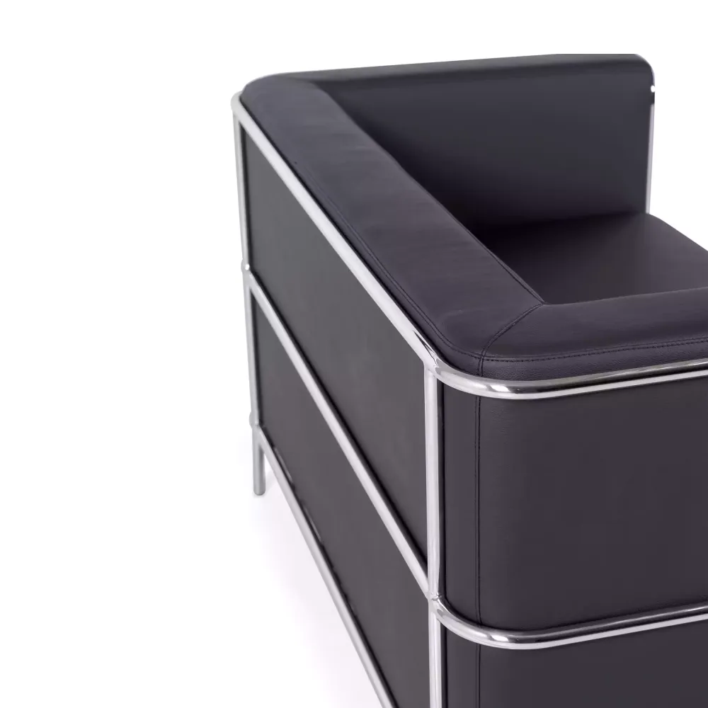 Canapé 2 places Torino en éco-cuir et acier chromé 🛋️ - Meubles Concept