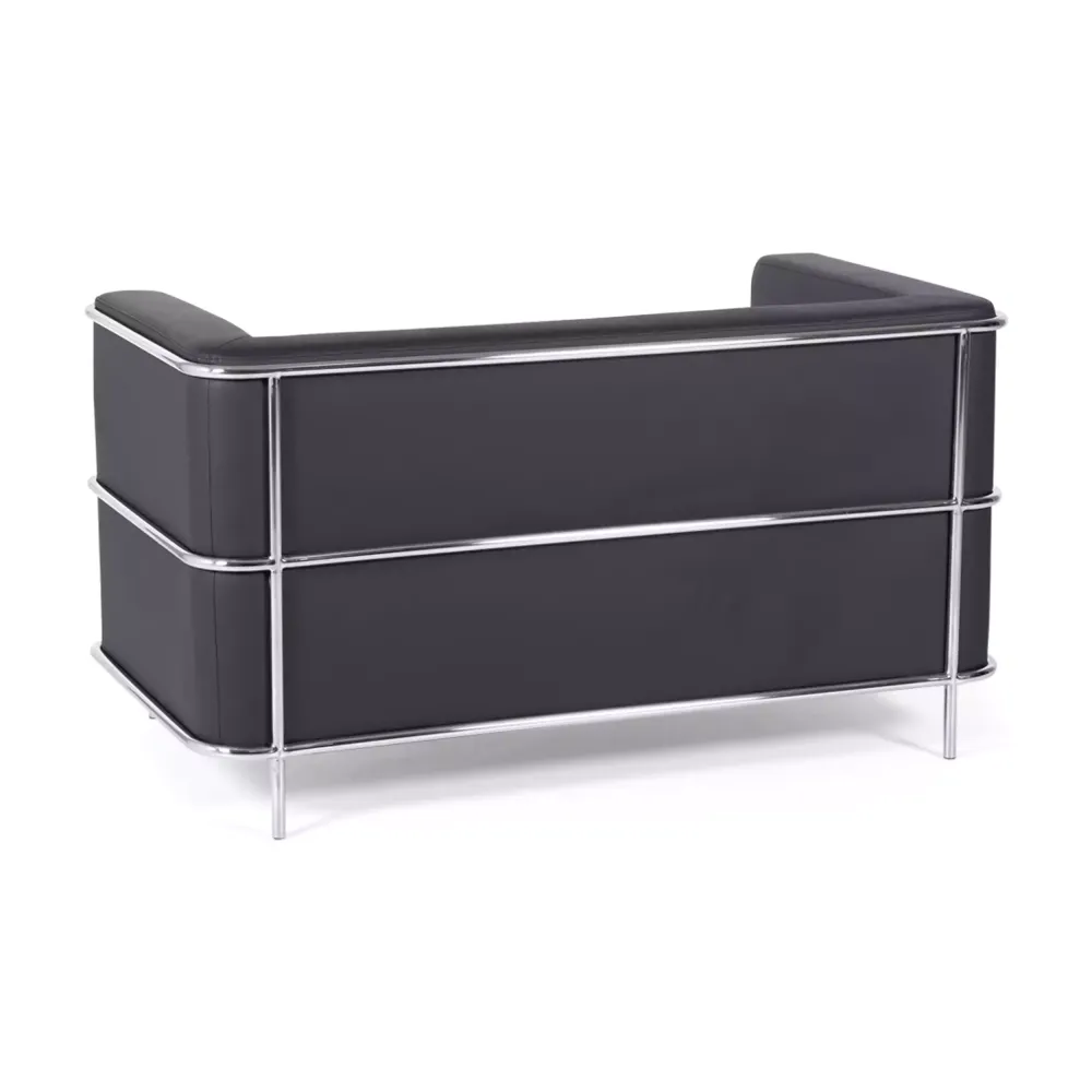 Canapé 2 places Torino en éco-cuir et acier chromé 🛋️ - Meubles Concept