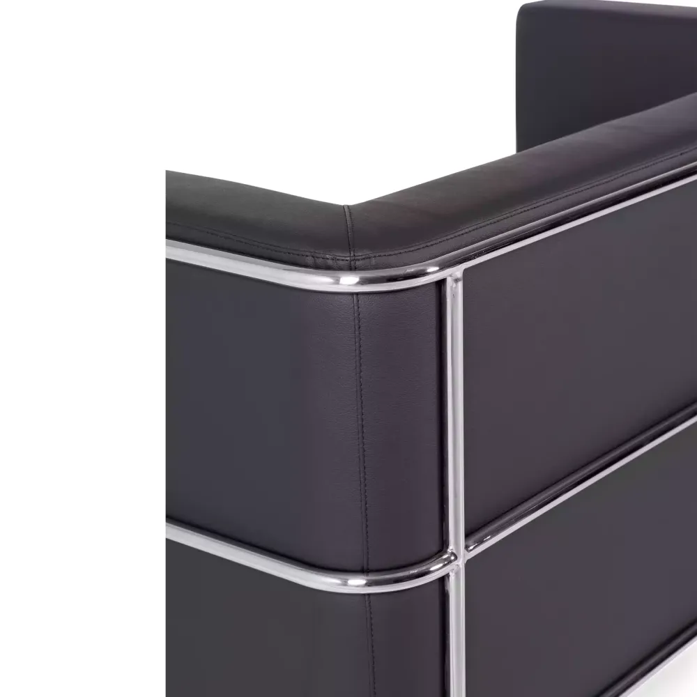 Canapé 2 places Torino en éco-cuir et acier chromé 🛋️ - Meubles Concept