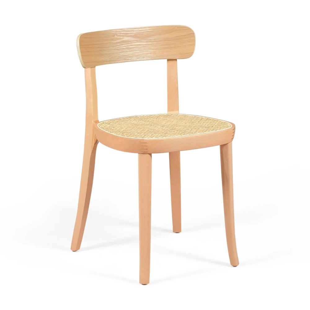 Chaise Tours en frêne et rotin - Style Scandinave et naturel - Meubles Concept