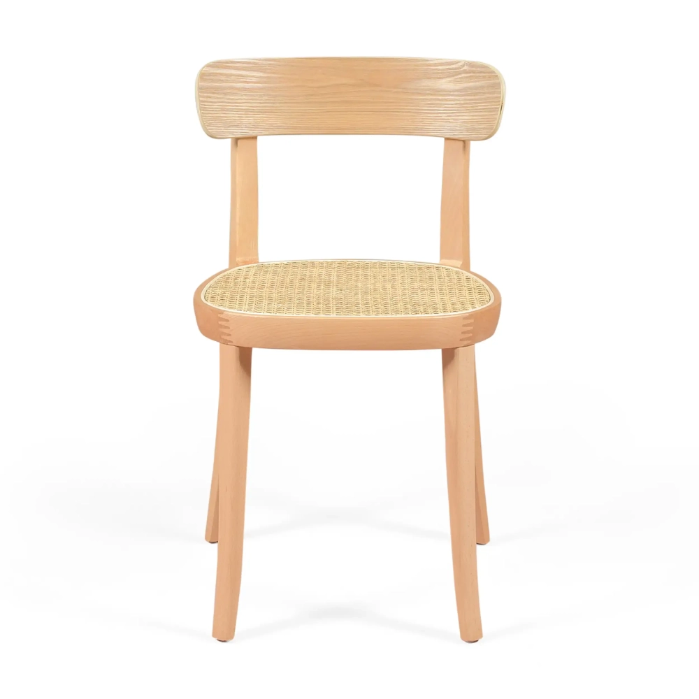 Chaise Tours en frêne et rotin - Style Scandinave et naturel - Meubles Concept
