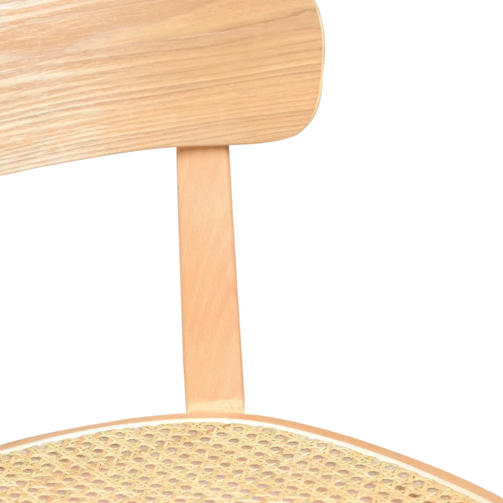 Chaise Tours en frêne et rotin - Style Scandinave et naturel - Meubles Concept
