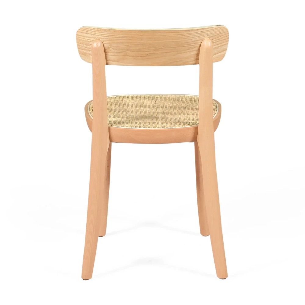 Chaise Tours en frêne et rotin - Style Scandinave et naturel - Meubles Concept