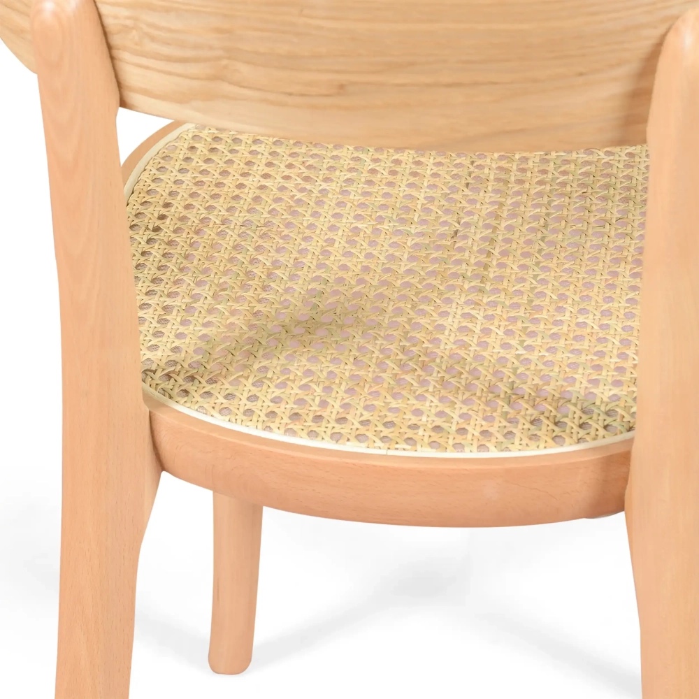 Chaise Tours en frêne et rotin - Style Scandinave et naturel - Meubles Concept