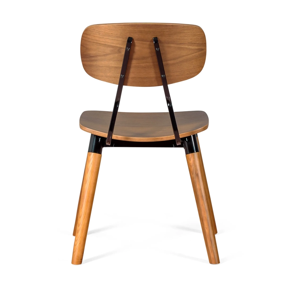 Chaise Copine en bois de noyer | Industriel rétro design - Meubles Concept