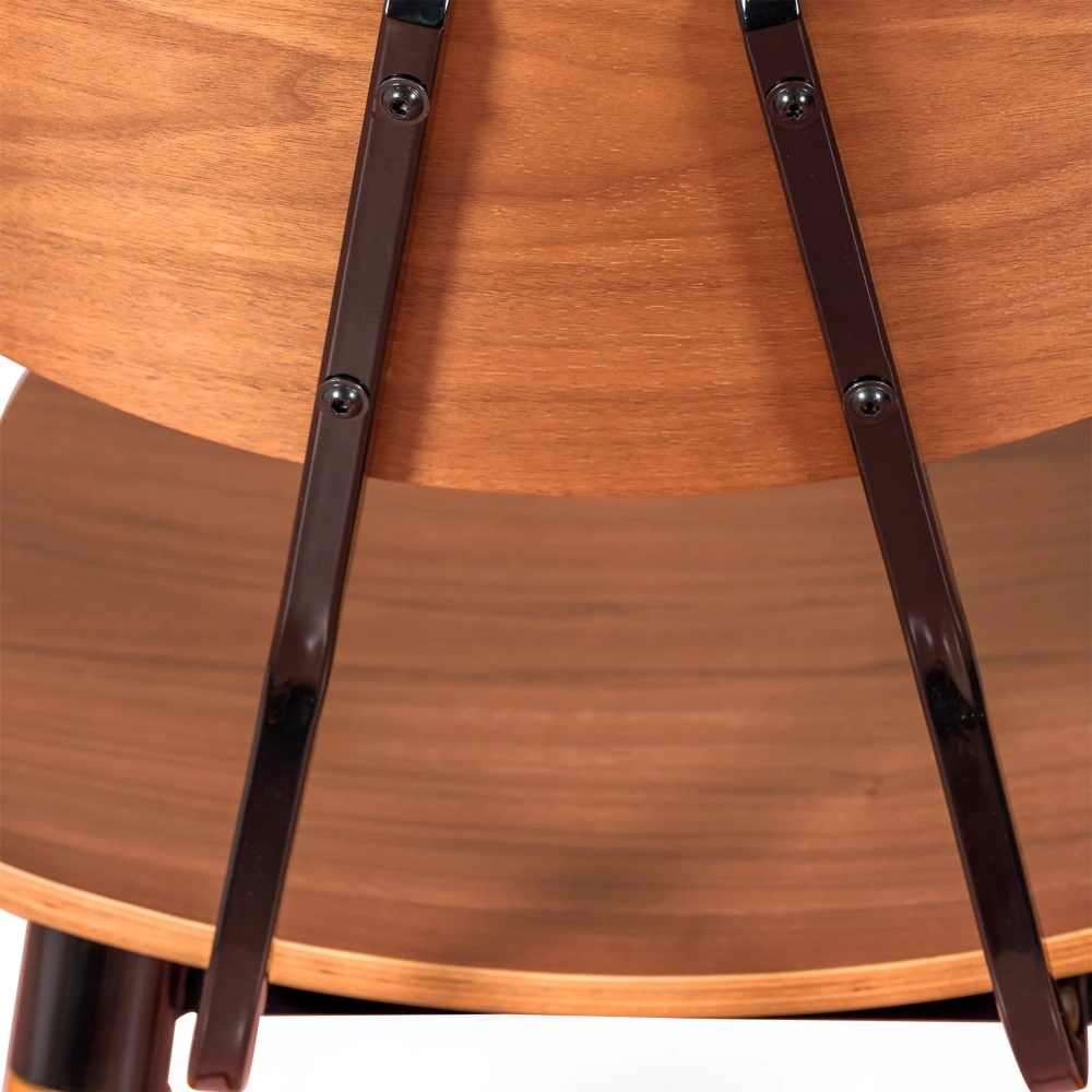 Chaise Copine en bois de noyer | Industriel rétro design - Meubles Concept