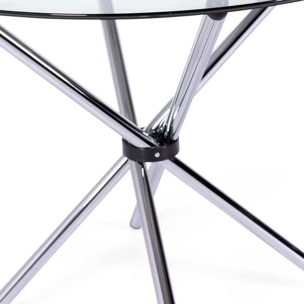 Table ronde en verre 80 cm | Design moderne pour cuisine et salle à manger
