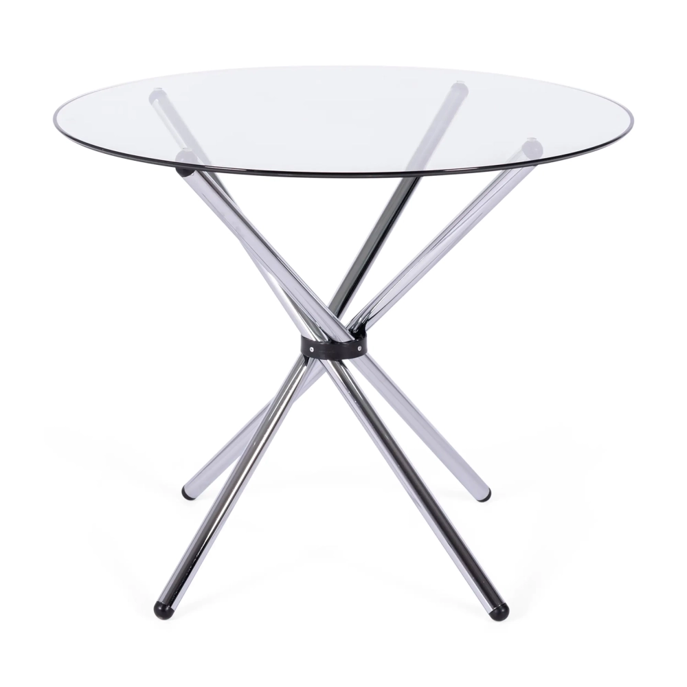Table ronde en verre 80 cm | Design moderne pour cuisine et salle à manger
