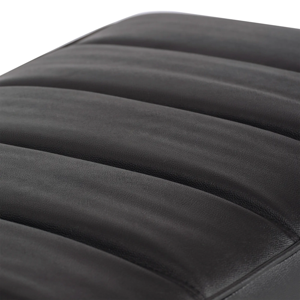 Banc Praga Design en acier chromé et simili-cuir | Modern Style