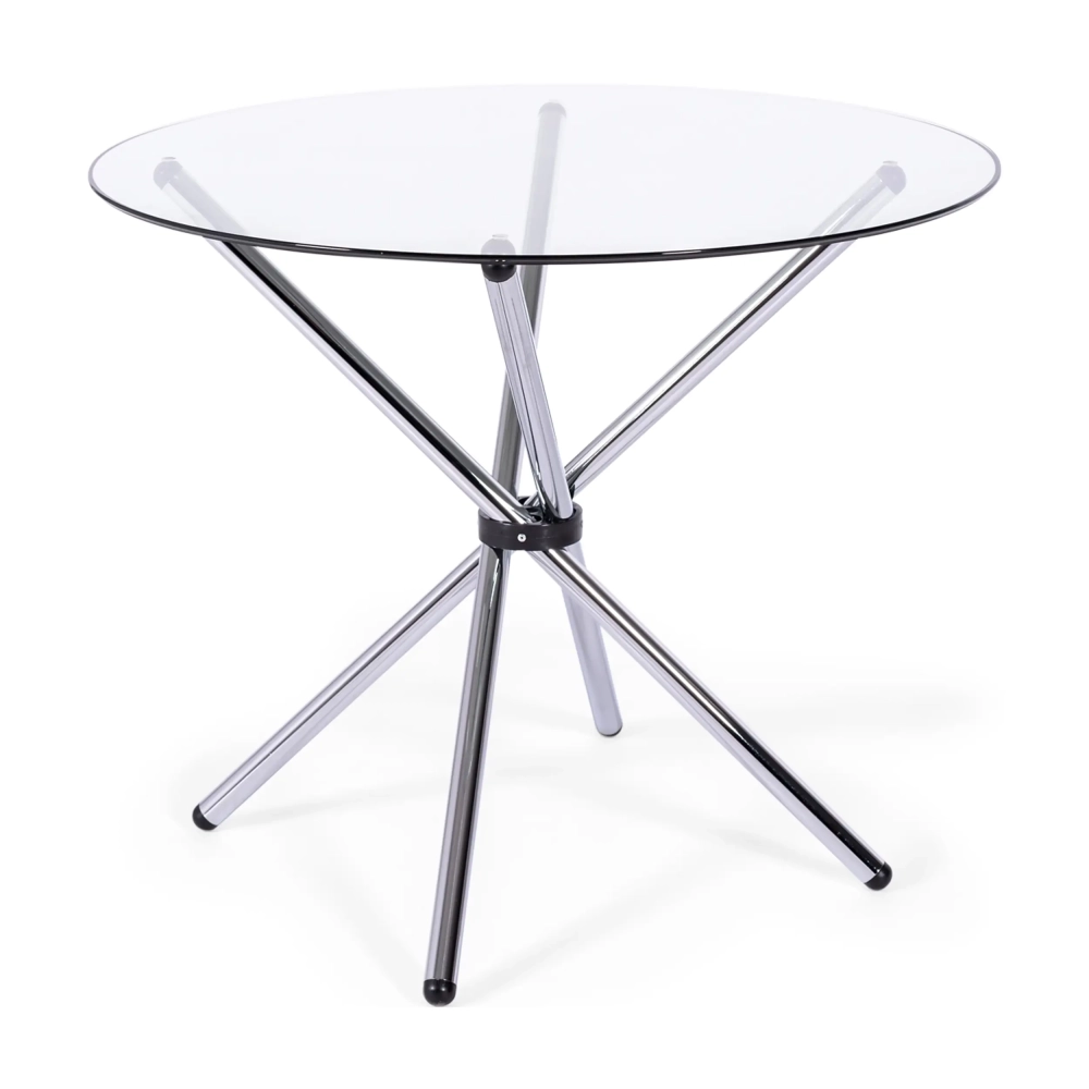 Table ronde en verre 80 cm | Design moderne pour cuisine et salle à manger