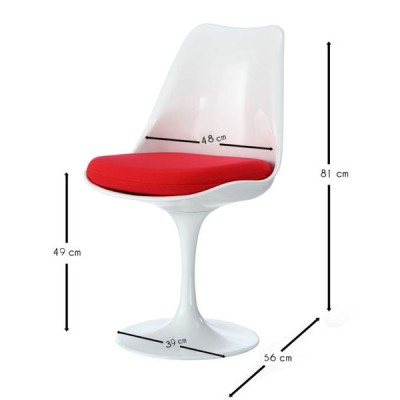 Replica van de Tulip Chair van de beroemde ontwerper Eero Saarinen