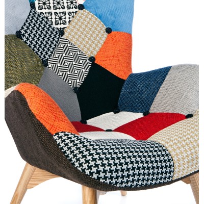 furmod Fotel Featherston Patchwork "Nowa Edycja"