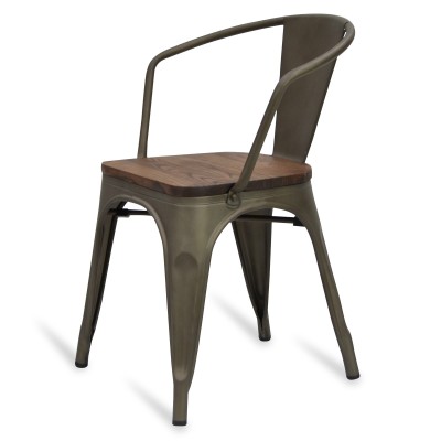 Industrial chair Bistro Wood Armchair